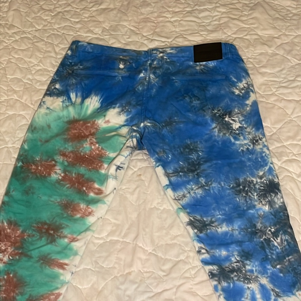 Teenage Brand Have a Real Nice Day Tie Dyed Jeans Size 36 - Picture 7 of 9